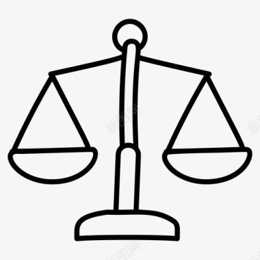 平衡秤平等公正比例图标图标