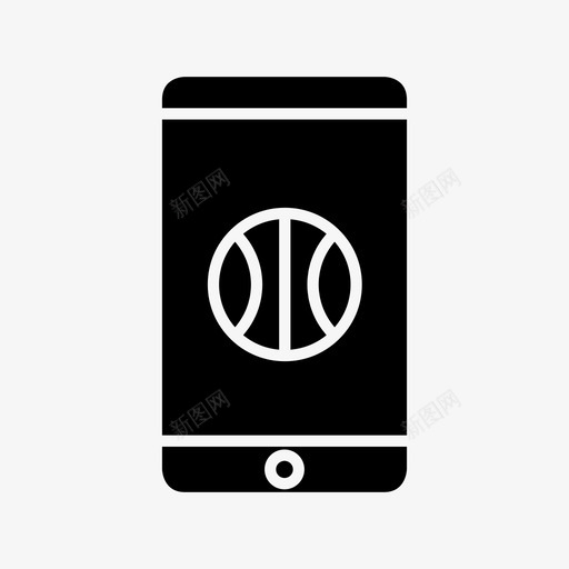 智能手机篮筐游戏图标svg_新图网 https://ixintu.com 字形 手机 智能 游戏 篮球 篮筐 运动
