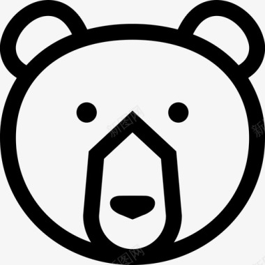 熊动物马戏团图标图标