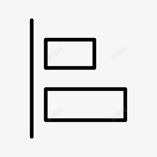 左对齐平面110轮廓图标svg_新图网 https://ixintu.com 对齐 平面设计 轮廓