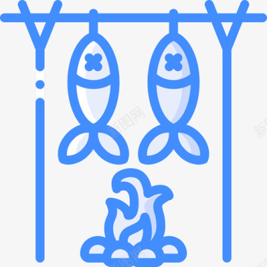 篝火北极19蓝色图标图标