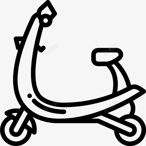 电动滑板车座椅运输工具图标svg_新图网 https://ixintu.com 座椅 滑板车 电动 运输工具