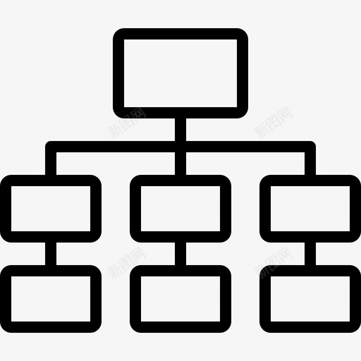 图表蓝图层次结构图标svg_新图网 https://ixintu.com 信息图 图表 层次结构 组织 蓝图