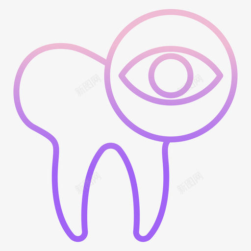 牙齿检查牙齿38轮廓梯度图标svg_新图网 https://ixintu.com 梯度 检查 牙齿 轮廓