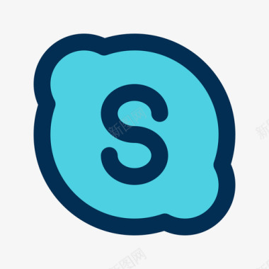 Skype社交媒体颜色1线性颜色图标图标