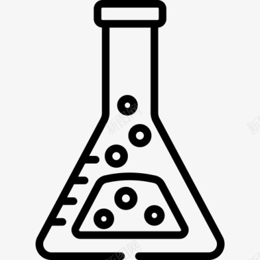 Erlenmeyer物理学26线性图标图标