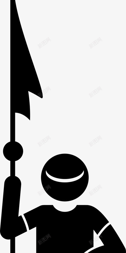 高尔夫球童球童旗帜图标svg_新图网 https://ixintu.com 手持 旗帜 球员 球手 球童 高尔夫