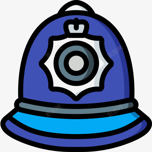警察帽英国4线性颜色图标svg_新图网 https://ixintu.com 线性 英国 警察 颜色