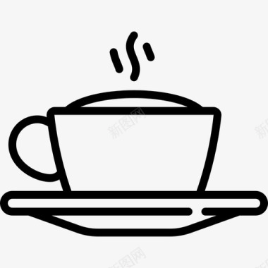 咖啡早餐33直系图标图标