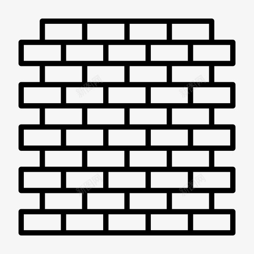砖墙封锁防御图标svg_新图网 https://ixintu.com 保护 假日 图标 封锁 砖墙 自然 轮廓 防御 风格