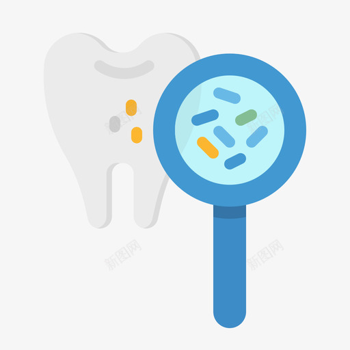 细菌牙科42扁平图标svg_新图网 https://ixintu.com 扁平 牙科 细菌