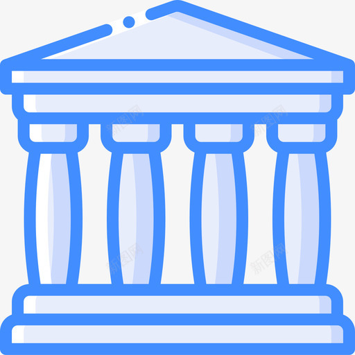 希腊神庙希腊神话22蓝色图标svg_新图网 https://ixintu.com 希腊 希腊神话 神庙 蓝色