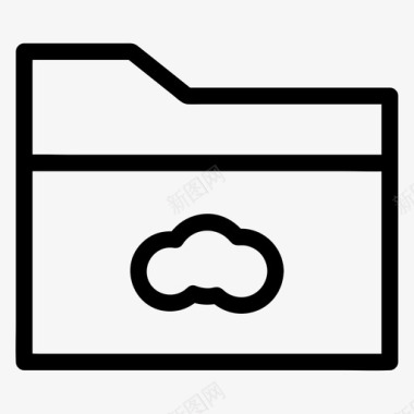 文件夹云服务器存储图标图标