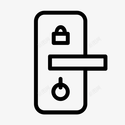 钥匙门门把手图标svg_新图网 https://ixintu.com 安全 房子 把手 智能家居 钥匙 门把