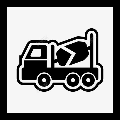 混凝土搅拌机建筑重型工程图标svg_新图网 https://ixintu.com 卡车 建筑 混凝土搅拌机 运输 重型工程