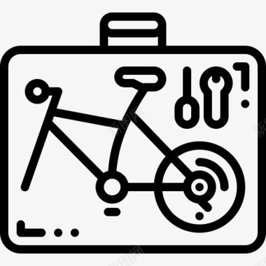 自行车包装袋子自行车图标图标