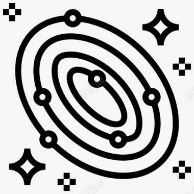 星系行星太阳系图标图标