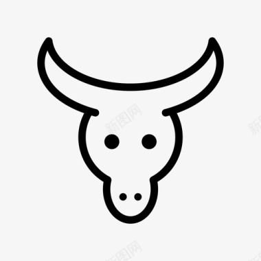 牛动物商业图标图标