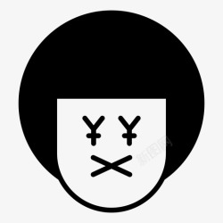 1元预定男孩表情脸图标高清图片