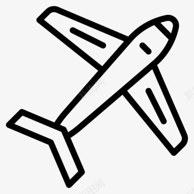 飞机外形运输图标图标