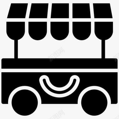 食品车食品市场食品服务图标图标