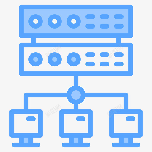 网络网络和数据库4蓝色图标svg_新图网 https://ixintu.com 数据库 网络 蓝色