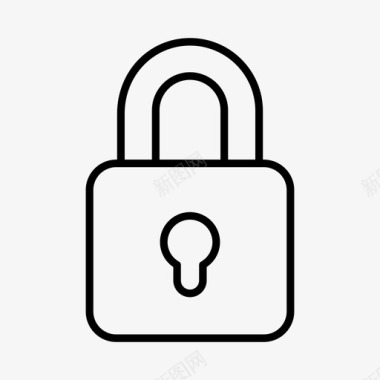 锁网络安全数字图标图标