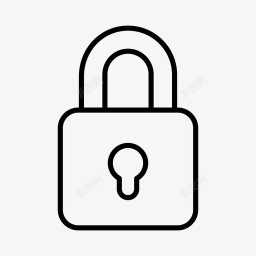 锁网络安全数字图标svg_新图网 https://ixintu.com 技术 接口 数字 电子商务 网络安全 锁