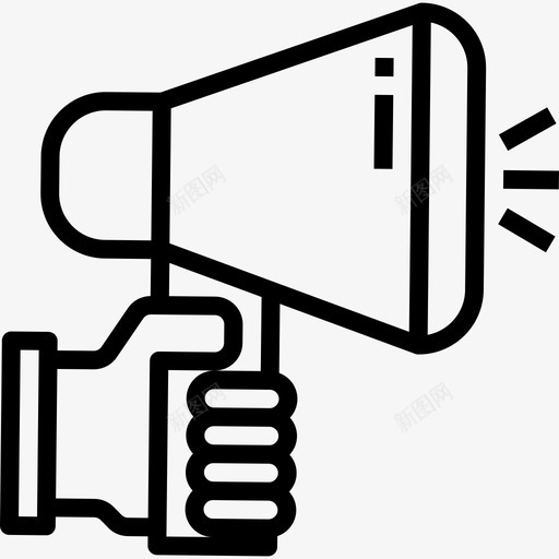 广播大电话扩音器图标svg_新图网 https://ixintu.com 广播 扩音器 抗议 演讲者 电话