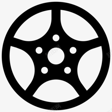马克斯合金车轮汽车轮胎图标图标