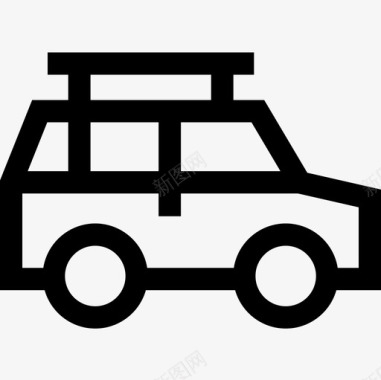 越野车辆和运输2直线图标图标