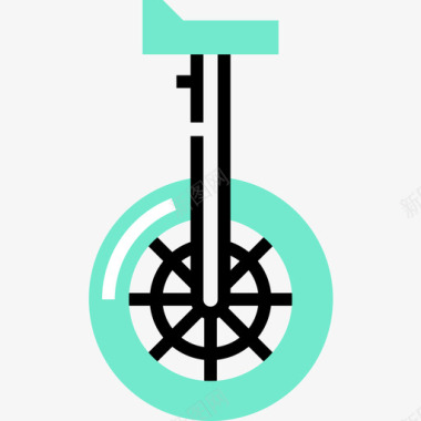 独轮车马戏团85单色图标图标