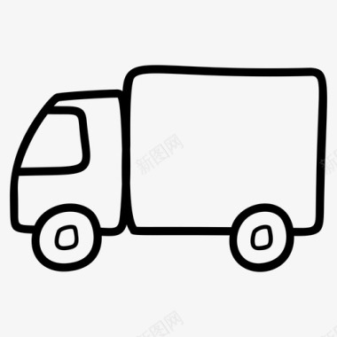 送货卡车汽车货物图标图标