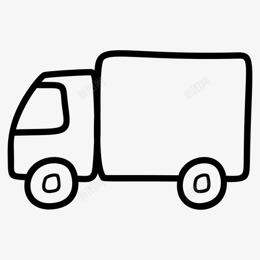 送货卡车汽车货物图标svg_新图网 https://ixintu.com 卡车 图标 汽车 货物 货车 车辆 运输线 送货