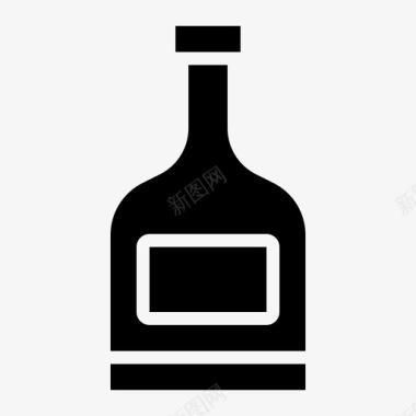 威士忌瓶子和容器1装满图标图标