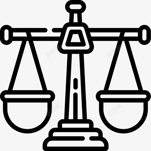 平衡法律公正5线性图标svg_新图网 https://ixintu.com 公正 平衡 法律 线性