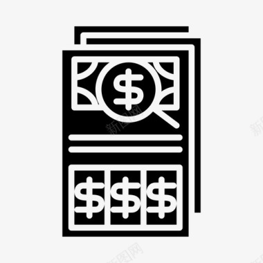 发票美元财务图标图标