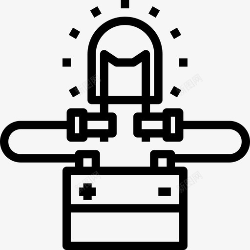 Led照明能量44线性图标svg_新图网 https://ixintu.com Led 照明 线性 能量