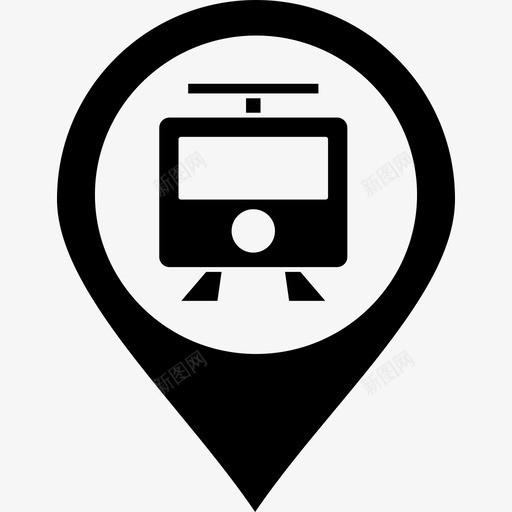 列车位置地图图标svg_新图网 https://ixintu.com 位置 列车 地图 地图销v28 大头针 运输