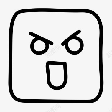 表情符号愤怒疯狂图标图标