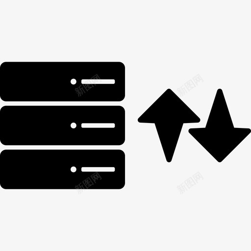 云服务器数据库数据传输图标svg_新图网 https://ixintu.com 下载 互联网 数据传输 数据库 服务器