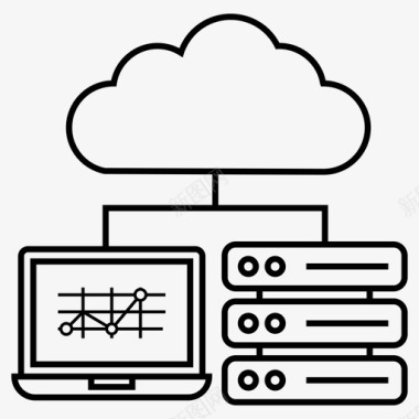 云数据网络云计算云数据图标图标