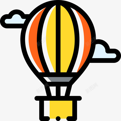 热气球城市生活41色彩疏漏图标svg_新图网 https://ixintu.com 城市生活 热气球 疏漏 色彩