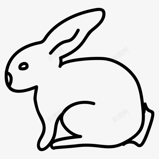 兔子复活节动物宠物动物图标svg_新图网 https://ixintu.com 万圣节 兔子 动物 图标 圣诞 复活节 宠物