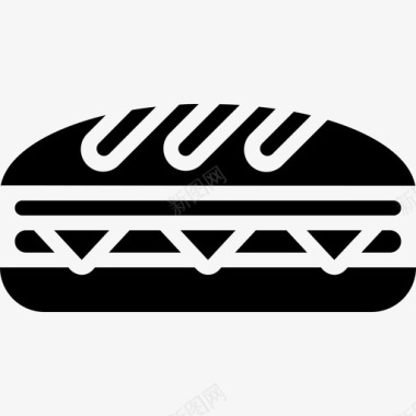 三明治野餐60填充图标图标