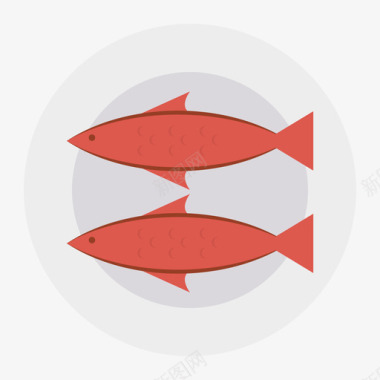 鱼食物和饮料29平的图标图标