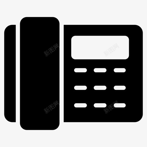 电话通讯拨号盘图标svg_新图网 https://ixintu.com 固定电话 多媒体线符号 拨号盘 接收器 电话 通讯