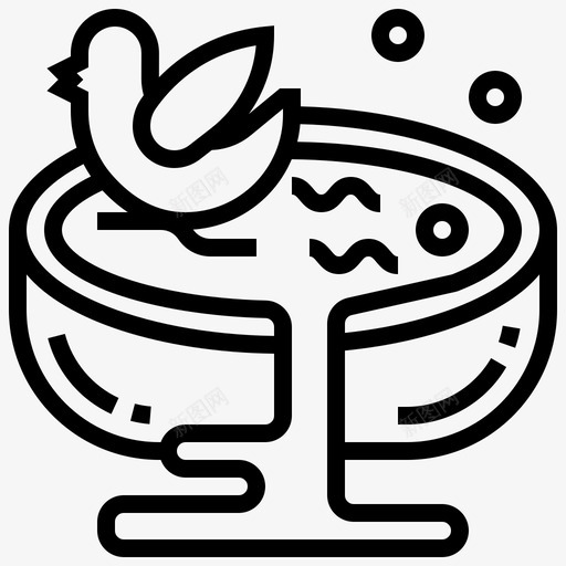 浴缸婴儿鸟浴图标svg_新图网 https://ixintu.com 卫生 婴儿 必备 泡泡 泳衣 浴缸 游泳池 鸟浴