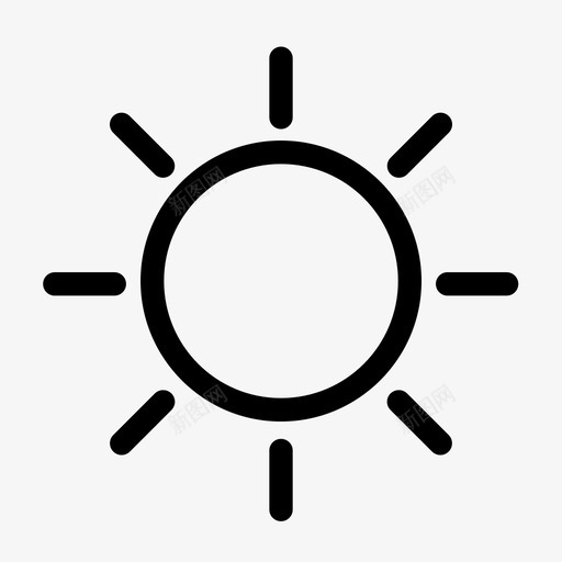 太阳白天天气预报图标svg_新图网 https://ixintu.com 夏天 天气 天气预报 太阳 白天