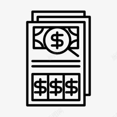 发票美元财务图标图标